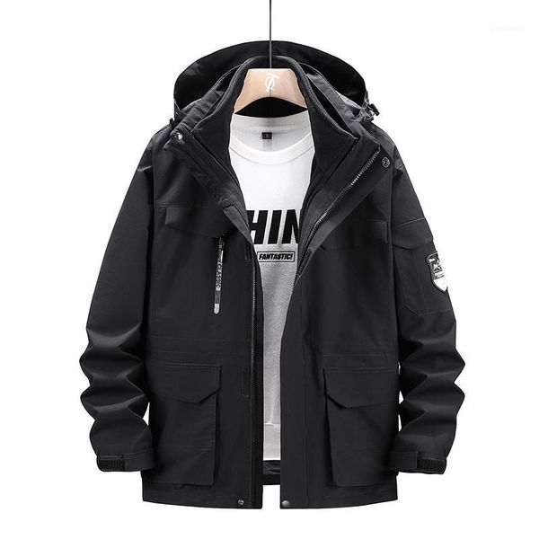 

outdoor jackets&hoodies 2021 men winter warm 3in1 jacket camping climbing skiing hiking coat waterproof sport jackets brand clothing1, Blue;black