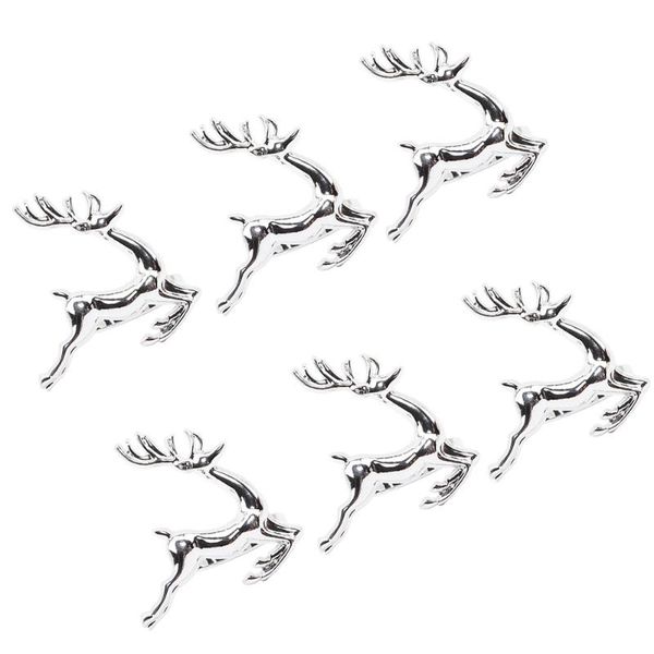 

6pcs high-end l western restaurant napkin ring fawn napkin ring button christmas gift tableware decoration silver