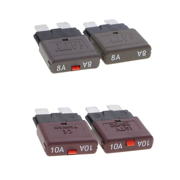 

4 шт. автомобильный предохранитель авто грузовик внедорожник мини-лезвие предохранитель 8amp + 10amp
