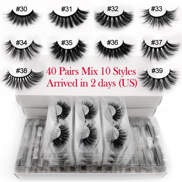 

новые 2030 пар оптовой норка ресницы hand made поддельный 3d норковые lāses миксы 10 lashes стили насыпных натуральных накладные ресницы мак