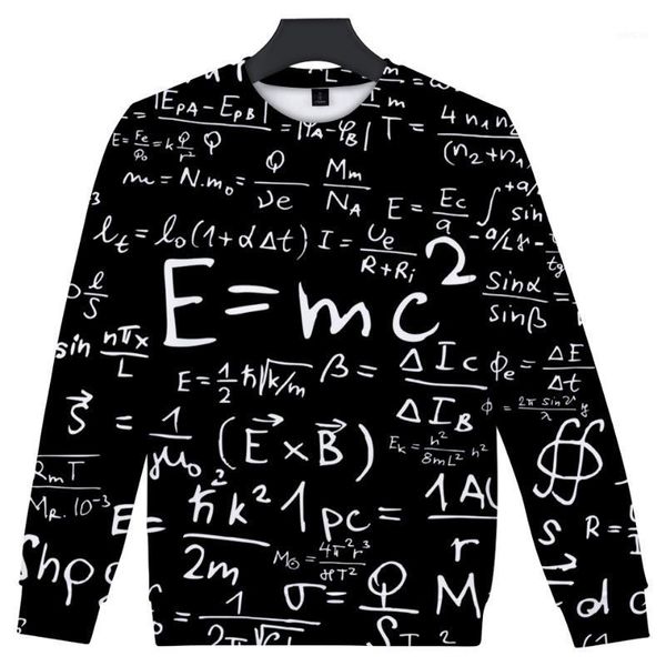 

e = mc2 new 3d printing loose women's clothing / men's 2019 hooded sweatshirt men's / women's hip-hop clothing plub size, Black