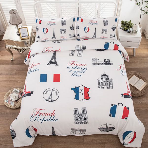 

french public bedding set cartoon pattern duvet cover set for kids 3pcs bed set home textiles