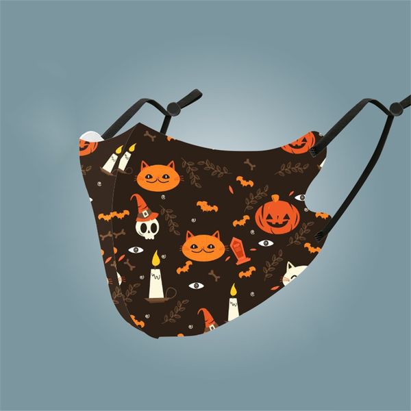 

cartoon print face mask for anti-dust mouth maskdustproof anti-bacterial washableface masks#777, Black