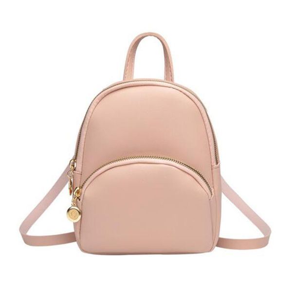 

women small backpack school backpack for girls ladies pu leather shoulder bag phone bag travel mochila