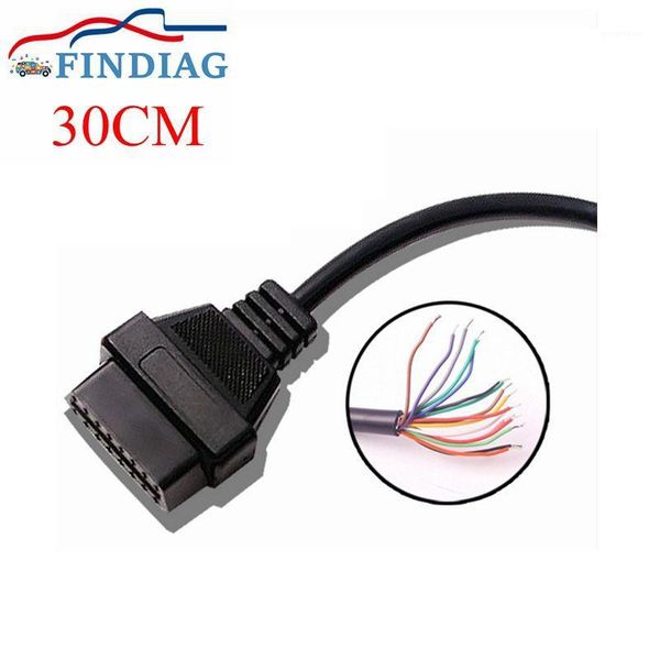 

car diagnosis female/male connector odb 2 16 pin adaptor extension cable superior durability diagnostic tools1