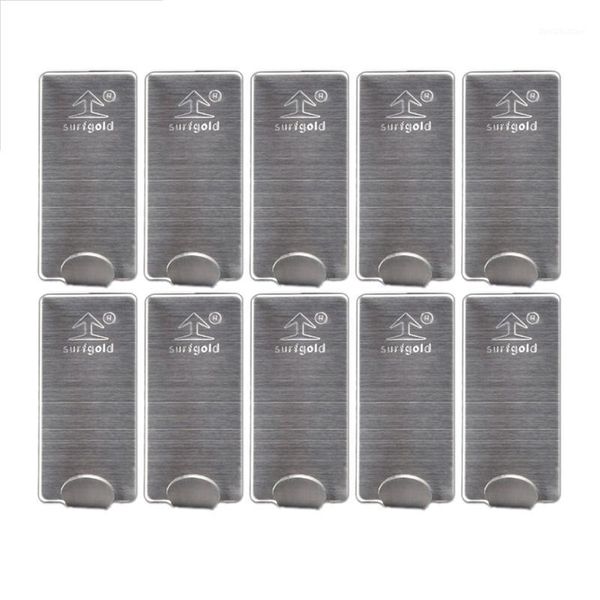 

hooks & rails 10 pcs wall self adhesive seamless 304 stainless steel towel coat robe for bathroom kitchen home1