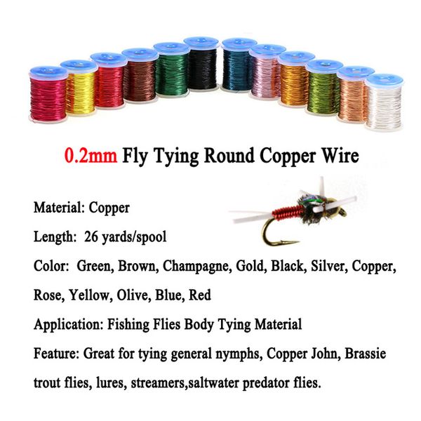 2021 Cheap Fishing Lures 0 2mm 26 Yards Fly Nymph Midge Scud Flies Weighted Lure Material Fly Tying Copper Wire Jewelry Line For Copper From Sports1234 3 16 Dhgate Com