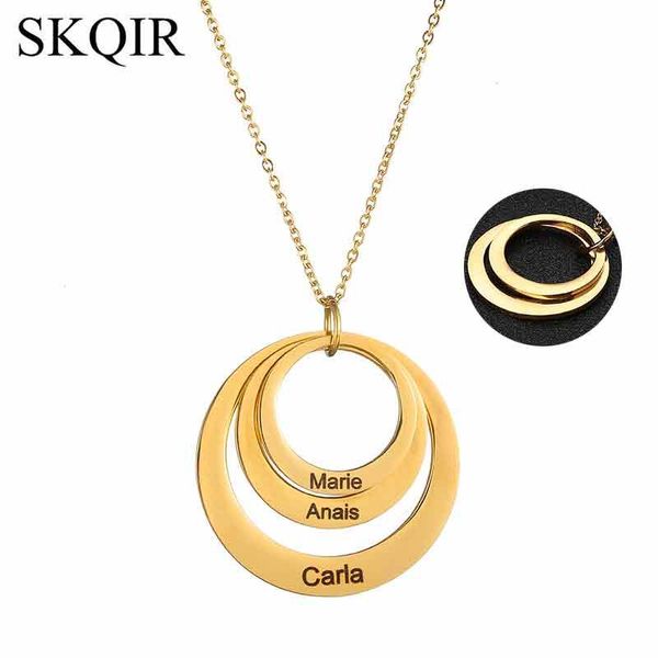 

подвеска choker имя мужчина nameplate для 2 3 круга семьи ожерелья моды любви женщины бабки подарки ювелирных изделий персонализированного c, Black