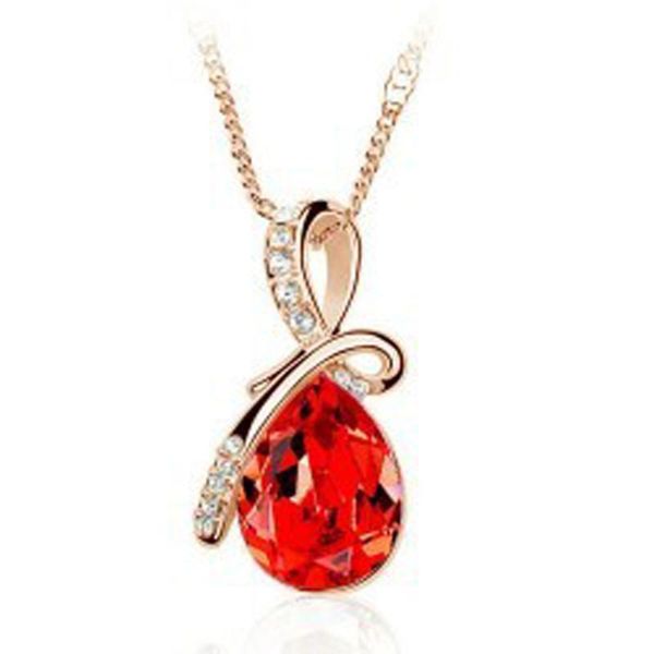 

est drop crystal necklace jewelery,wholesale drop crystal pendant necklace jewelry, Silver