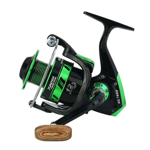 

складные spinning рыбалка катушки 12bb 5.5: 1 full metal spool с сменная ручкой рыбная ловля катушки карп spinning reel якорной jllpdn