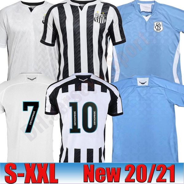 

2020 brazilian clube camisa de futebol soccer jersey fc santos 6 gustavo h. 41 jean mota 21 diego p. football shirt kits uniform, Black