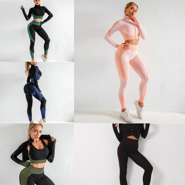 

vwkw2 seamless yoga suit hip abdomen feng closing autumn and winter quick-drying sweat absorbing sports high waist wu lifting ku yoga pants