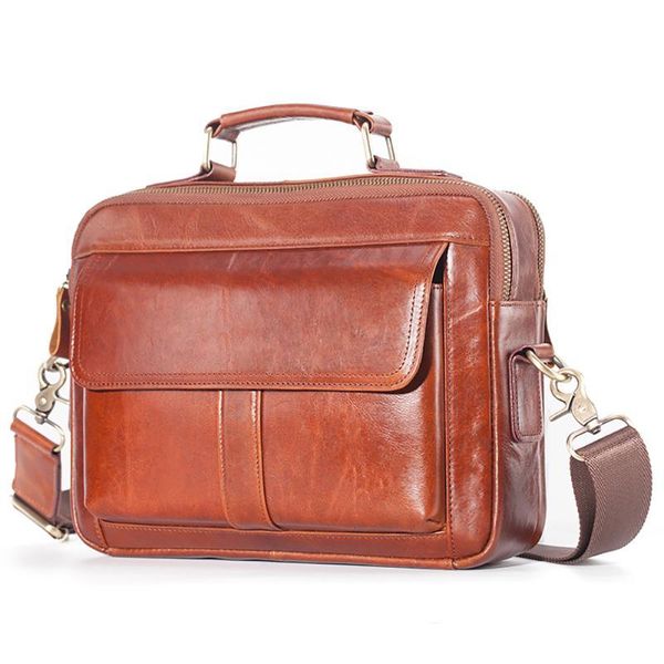 

офисный портфель сумка на плечевой ноутбук сумка мода подлинный портативный мужской повседневный повседневная мужская деловая кожаные портфе