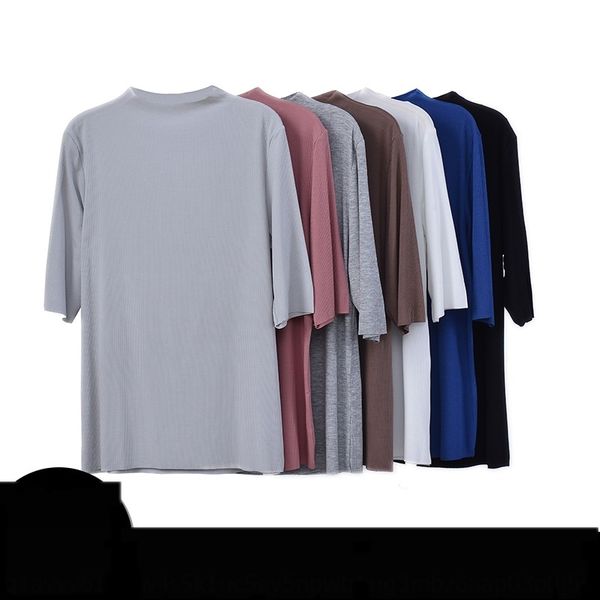 

autumn 2020 new women's modal medium coatsleeve base coat women's rib cotton slim mid sleeve y0615 plmye, White