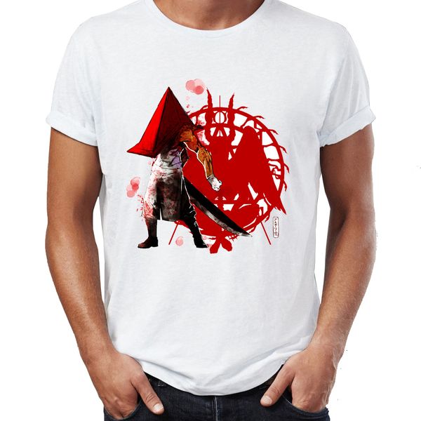 

men's t shirt the dreadful pyramid head silent hill monster horror gaming villain awesome artwork printed tee sport hooded sweatshirt h