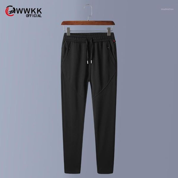 

men's pants men's casual polyester hip hop length men pencil black red yellow fashion trousers male 2021 1