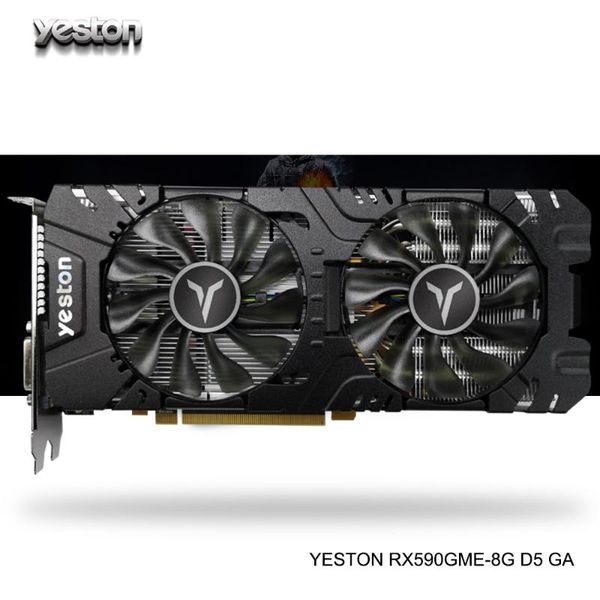 

yeston radeon rx 590gme gpu 8gb gddr5 256bit gaming desktop pc pc video graphics cards поддержка dp / dvi-d / pci-e x16 3.0