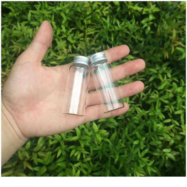 

27*70*14mm 25ml mini glass bottles with aluminum cover empty small wishing bottle glass vials jars bbyrko