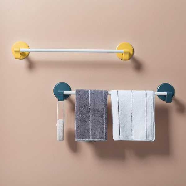 

bath accessory set bathroom towel rack punch-kitchen single rod rag storage large