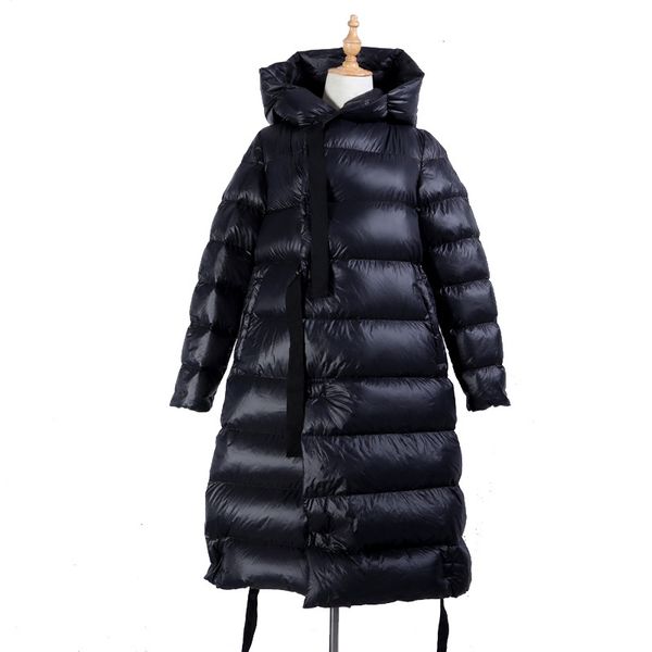 

women winter jacket parka white duck down women's coats long thicken ladies'clothes fwvm, Black