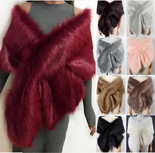 

p0154 fashion new style imitation fur shawl imitation collar bib fur scarf imitation raccoon fox fur shawl winter female, Black;white