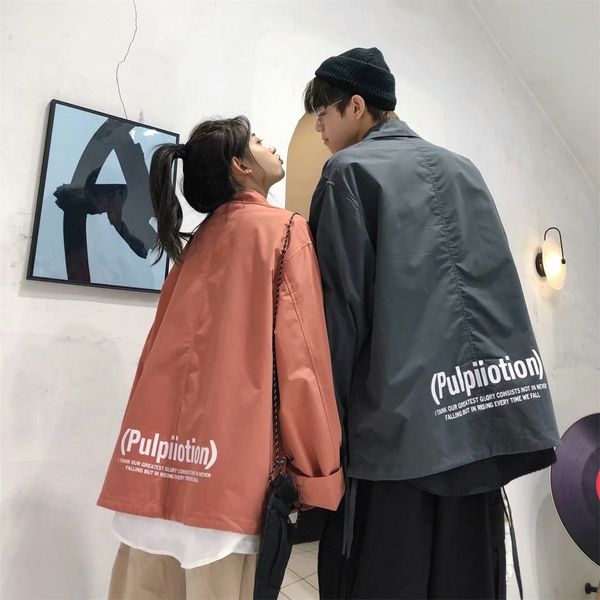 

fashion- men's pocket workwear jacket men's fashion autumn youth hip hop street loose jacket, Black;brown