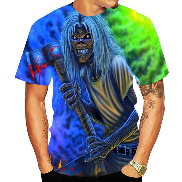 

horror skull sleeve compression punisher new short 3d print shirts anime humor kawaii men clothing