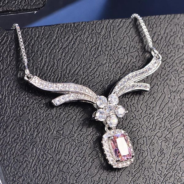 

women jewelry multi color amethystkunzite citrine925 sterling silver color sunshine charm pendant necklace hern0079