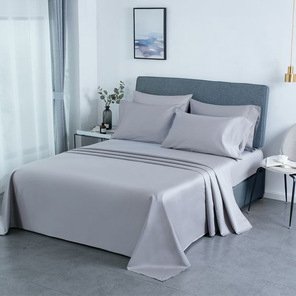 PHF 800 fili biancheria da letto in cotone egiziano lenzuola e federe in raso biancheria da letto queen size con fascia elastica in lenzuolo T200706