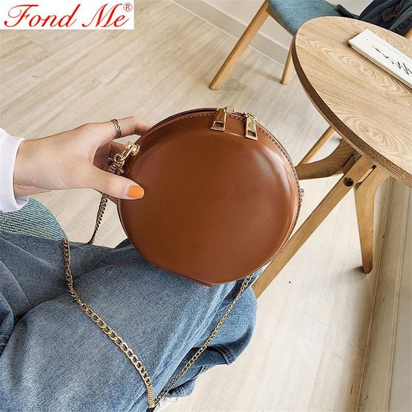 

new fashion round over-the-shoulder bag simple chain shoulder bag