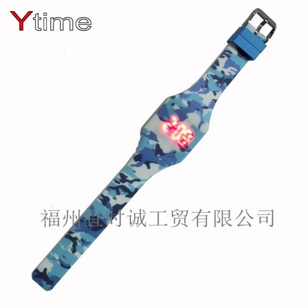 

non intelligent square led silicone gift creative personality student sports children's electronic tablejk