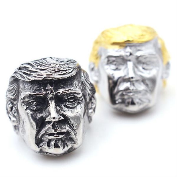 

mens 316l stainless steel donald trump ring silver gold american president ring jewelry gift size 7-15