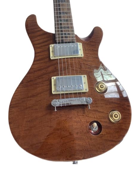 

custom 22 private stock paul quilt brown maple electric guitar brown burst very sepcial fingerboard inlay wrap around bridge