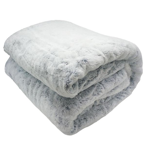 

double blankets fluffy super size chunky rabbit throw big soft luxury for single warm beds winter fur bedspread wmtsyt xhhair