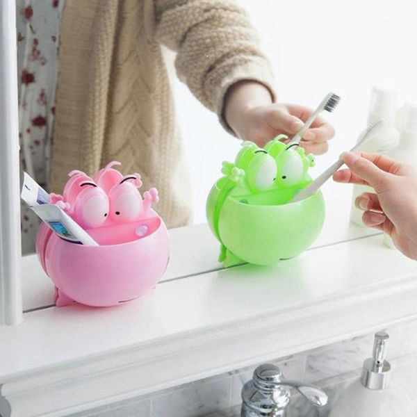 

bathroom accessories toothbrush holder wall suction cups shower holder cute frog sucker toothbrush suction hooks shelf1