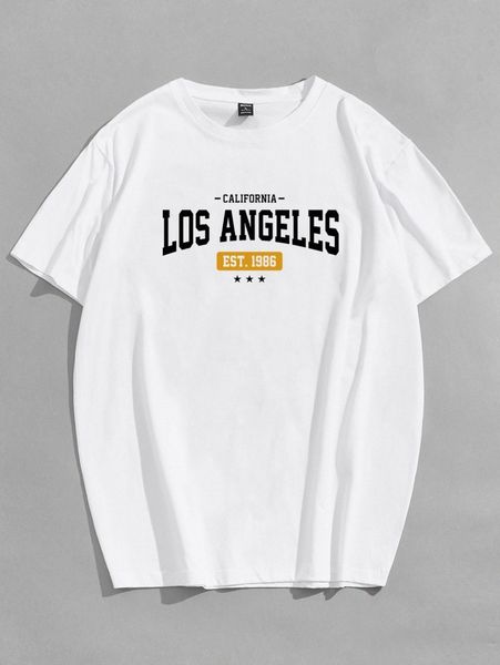 

romwe guys letter graphic tee j6ho#, White;black