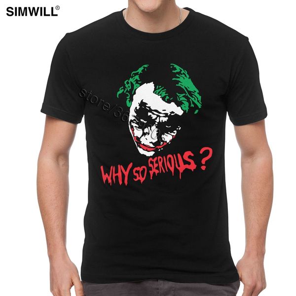 

sport funny the joker t shirt men why so serious t-shirt fashion short sleeved cotton tees joaquin phoenix movie fans designer