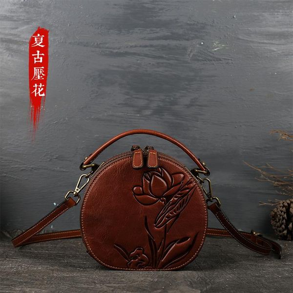 

new brand women genuine leather handbags ladies retro elegant shoulder messenger bag cow leather handmade womans bags vintage