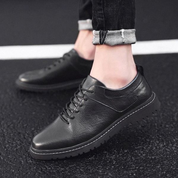 

classic designer men casual shoes lace up outdoor fashion sneakers leather soft men flats shoes oxfords mens shoes footwear j3 #ip05