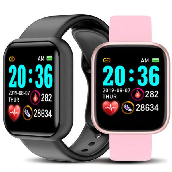 

y68 smart watch waterproof bluetooth blood pressure fitness tracker heart rate monitor d20 smartwatch for apple ios android