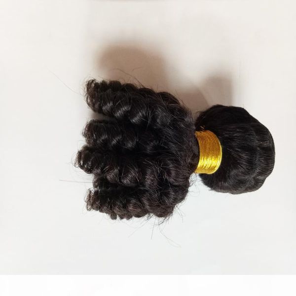 

supply brazilian human hair aunty funmi boucy curl european fashion hair extensions 100g pc 3pcs lot smooth and soft factory price sales, Black