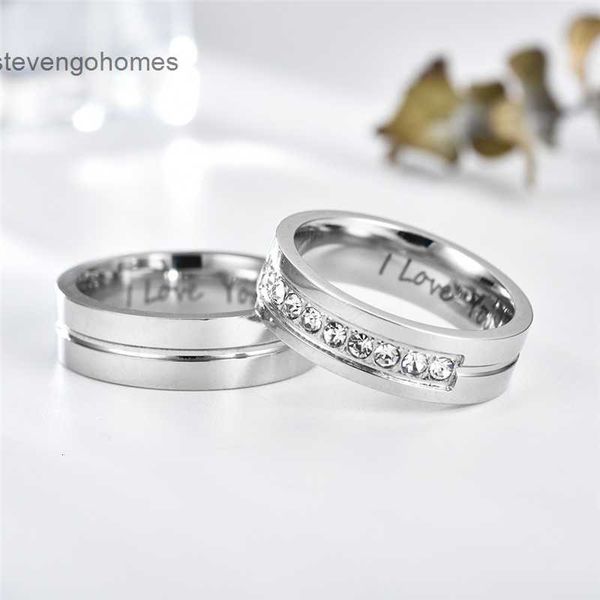 

love ring stainless you couple steel i, Silver