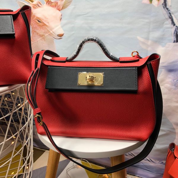 

wholesale handmade quality togo leather red keily purse25 29cm,4colors,wax thread,fast delivery by dhl,contact for more detail