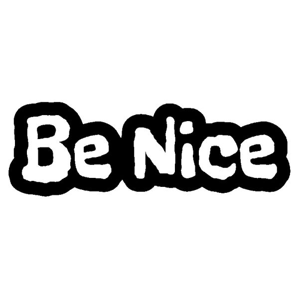 

16.6cm*5.5cm fashion be nice english words vinyl motorcycle car-styling car sticker decal black silver c15-2130