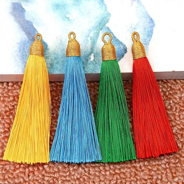 

new 5pcs lot 26 colors cotton silk tassel brush cords for earrings car bag tassels charm pendant diy jewelry making findings h wmtaab