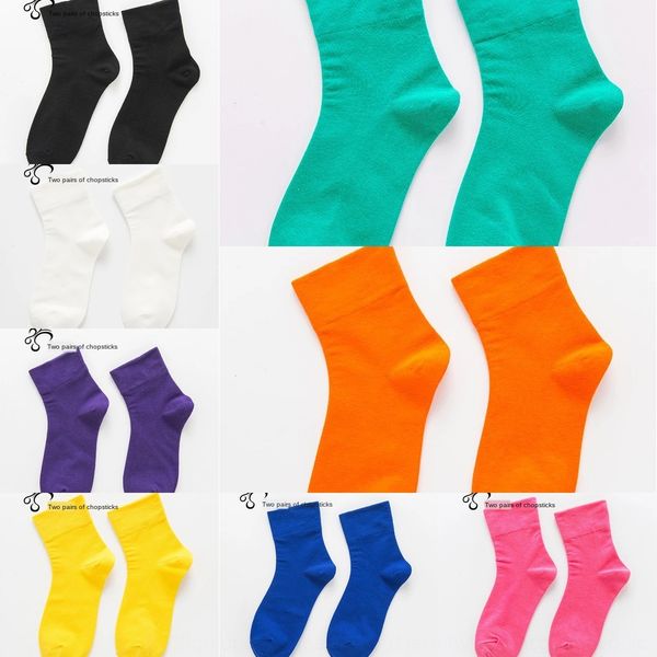

ins net red stockings children's purple trend pile stockings women's cotton medium tube royal blue kids children's kids socks, Black