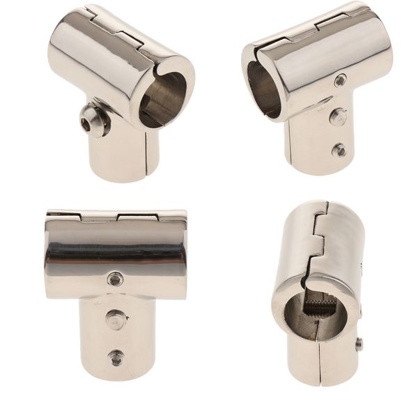 

4pcs 22mm boat handrail fitting 90 degree tee 3 way - stainless steel