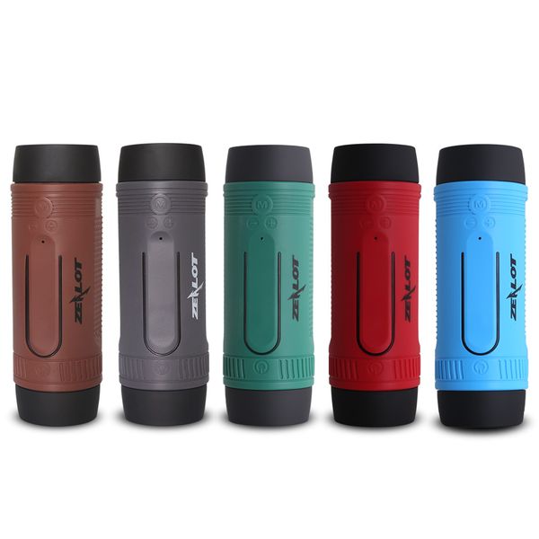 

2021 outdoor sneakers waterproof bluetooth speaker fm audio 4.0 portable wireless soundbar with flashlight for bicycle riding for zealot s1