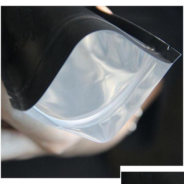 

500pcs 8x12cm 10*15cm black color metallic mylar food storage bags flat bottom black aluminum foil small z jllbac ladyshome