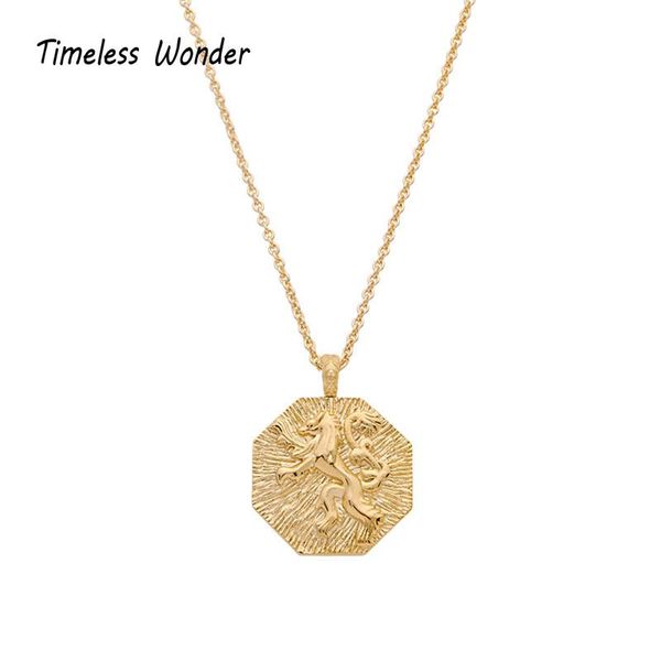 

timeless wonder vintage geo животные charm цепь ожерелье женщины ювелирные изделия punk дизайнерской ins модная готическая boho top подвеска, Golden;silver